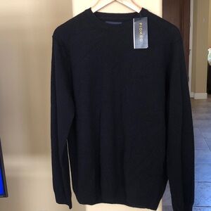 Piombo Men's Deep Blue Crewneck Sweater